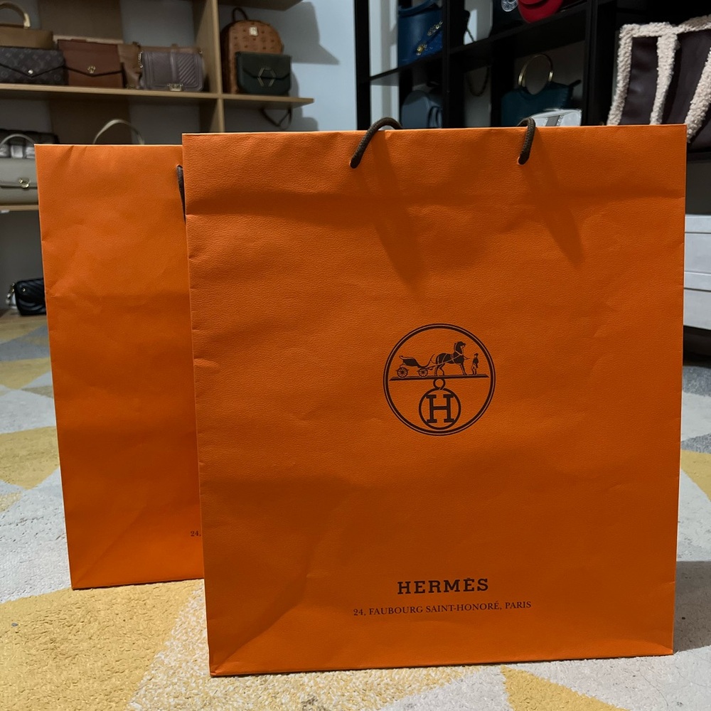 Authentic Hermes Shopping Bag
